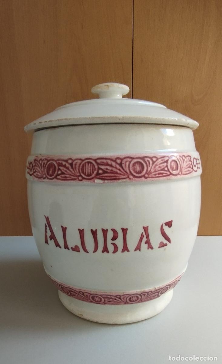 Antig&uuml;edades: Bote/tarro de cocina, en ceramica de Manises