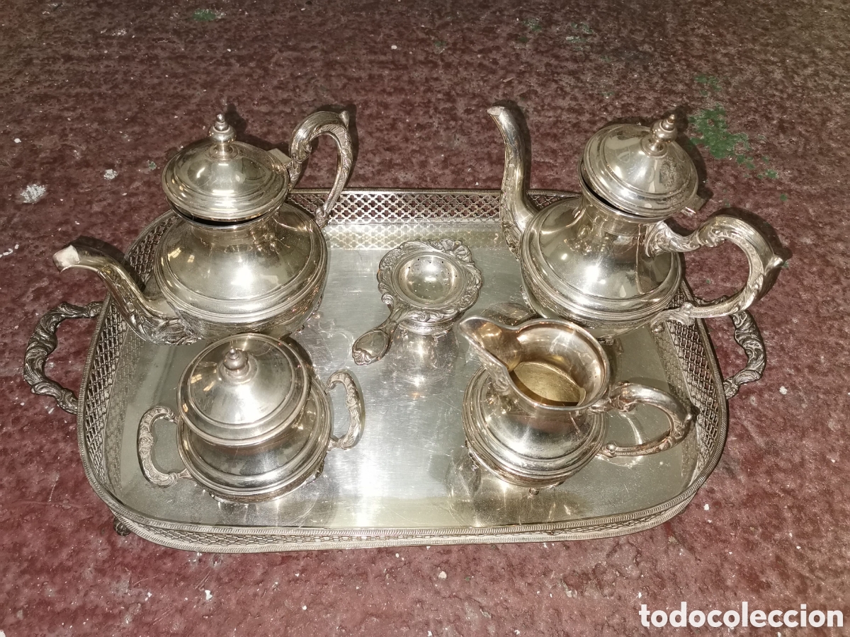 Antig&uuml;edades: Juego de caf&eacute; de alpaca - Foto 9
