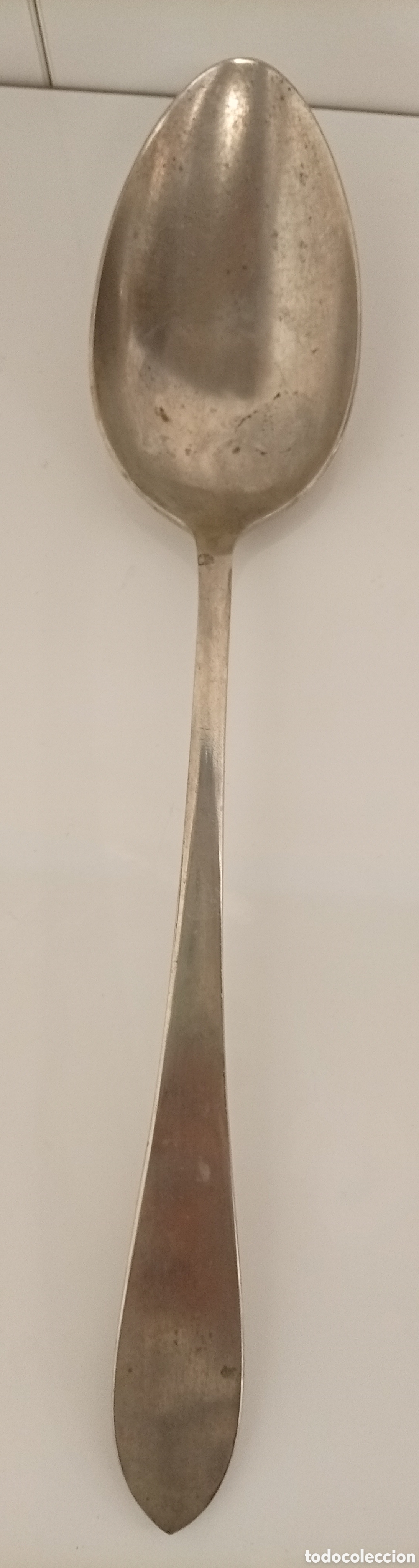 Antig&uuml;edades: .CUCHARON ANTIGUO DE ALPACA - Foto 5