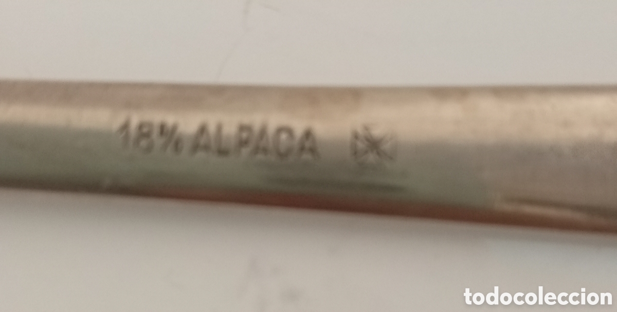 Antig&uuml;edades: .CUCHARON ANTIGUO DE ALPACA - Foto 7