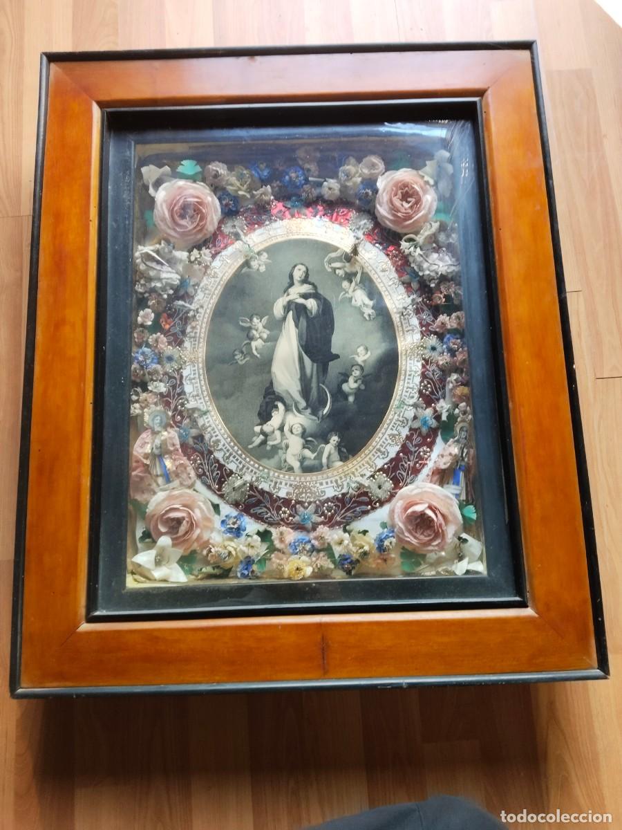 Antig&uuml;edades: Diorama Sacro Reliquia. Oratorio Privado S.XIX . Bula Papal Pio XI