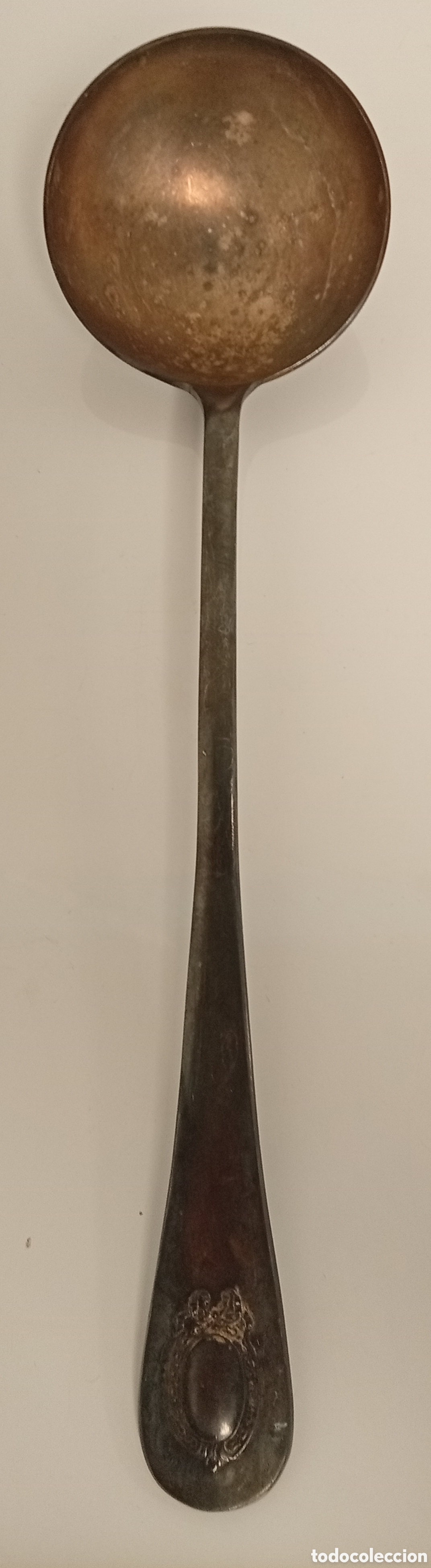 Antig&uuml;edades: .CUCHARON ANTIGUO DE ALPACA - Foto 1
