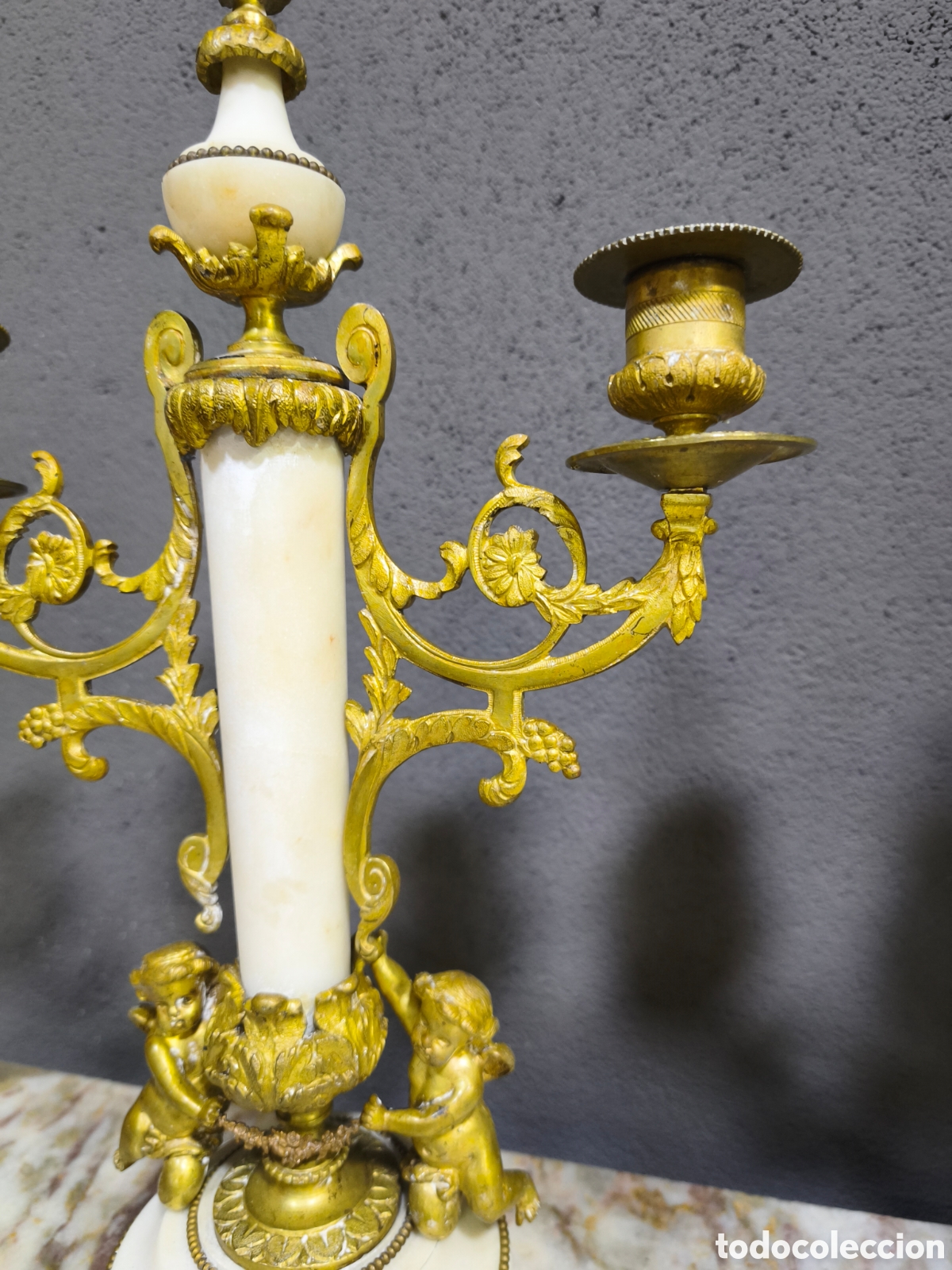 Antig&uuml;edades: Pareja de candelabros Luis XVI - Foto 3