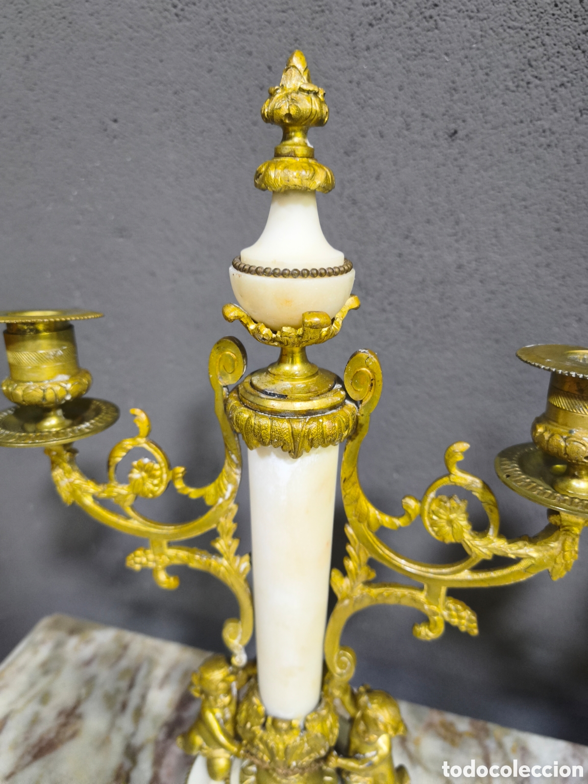 Antig&uuml;edades: Pareja de candelabros Luis XVI - Foto 4
