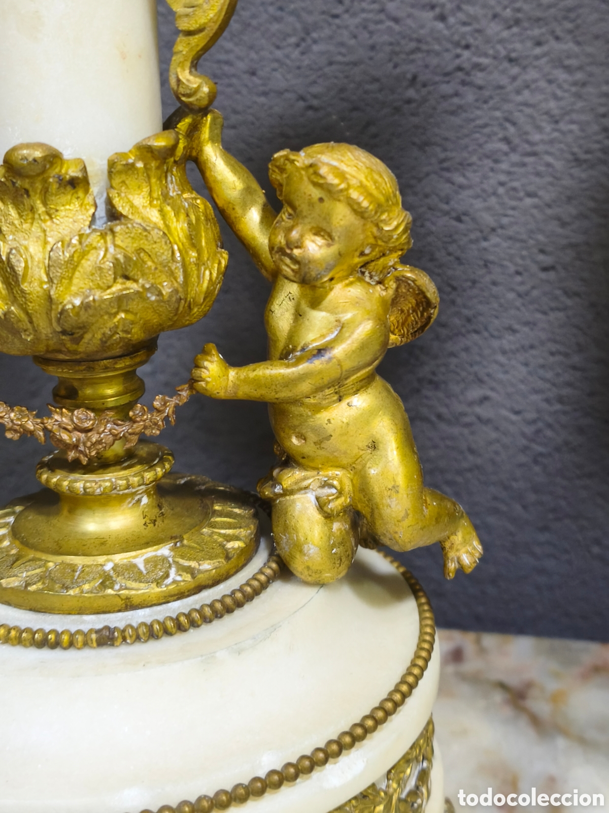 Antig&uuml;edades: Pareja de candelabros Luis XVI - Foto 8