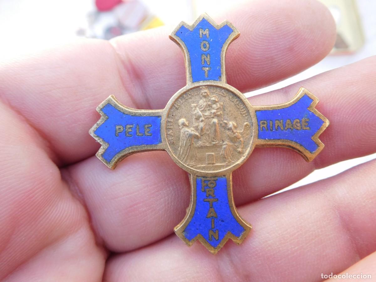 Antiques: Insignia religiosa antigua pelerinage Mont Fortain