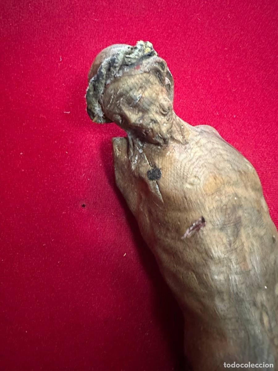 Antig&uuml;edades: CRISTO EN MADERA TALLADA, SIGLO XIX - Foto 2