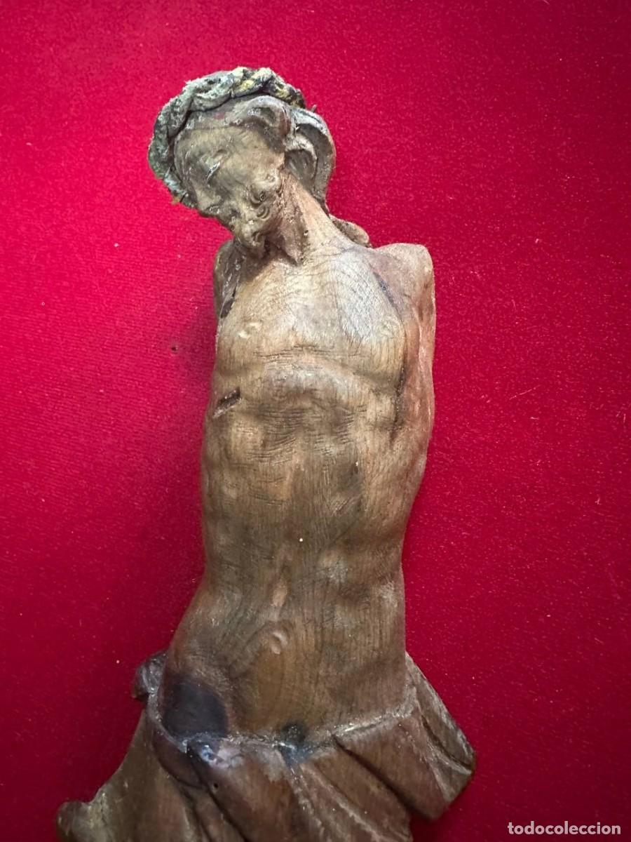 Antig&uuml;edades: CRISTO EN MADERA TALLADA, SIGLO XIX - Foto 3