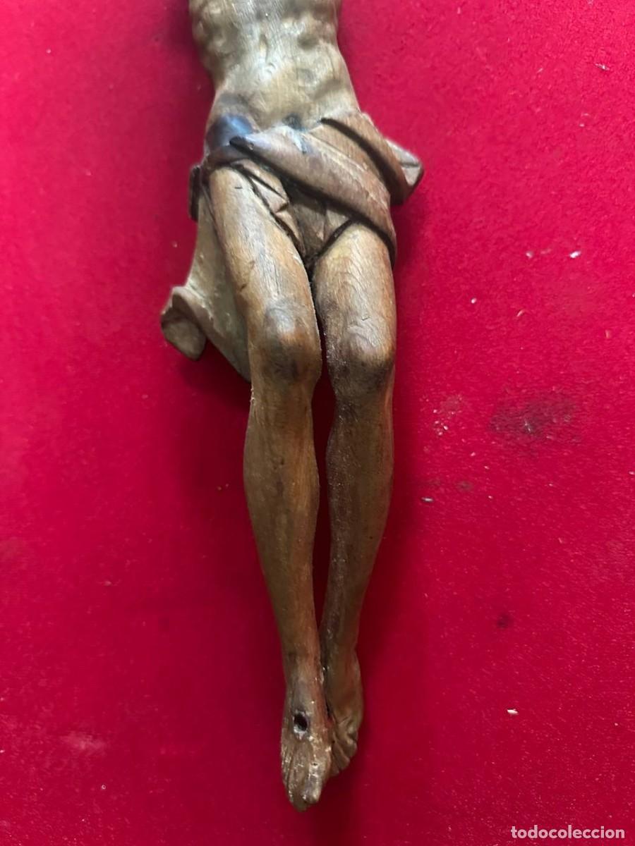 Antig&uuml;edades: CRISTO EN MADERA TALLADA, SIGLO XIX - Foto 4