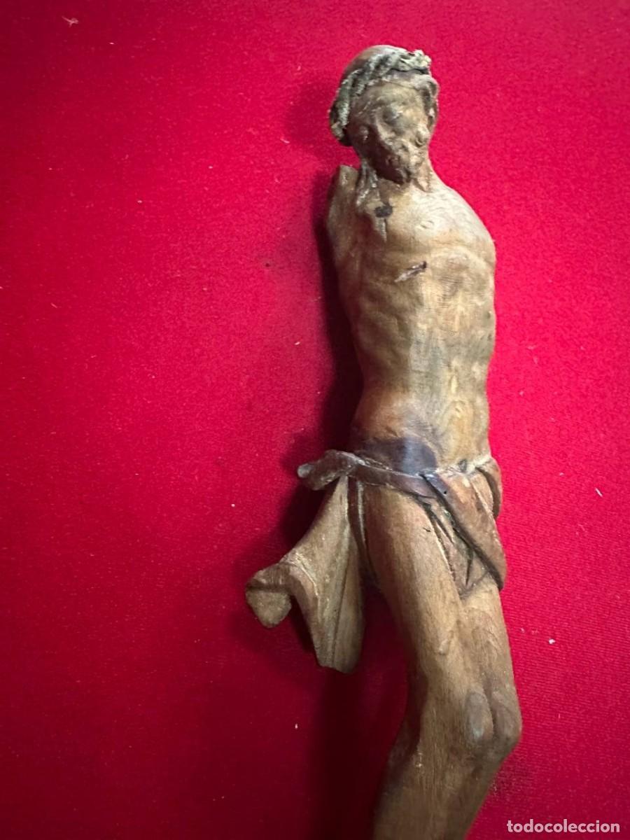 Antig&uuml;edades: CRISTO EN MADERA TALLADA, SIGLO XIX - Foto 6