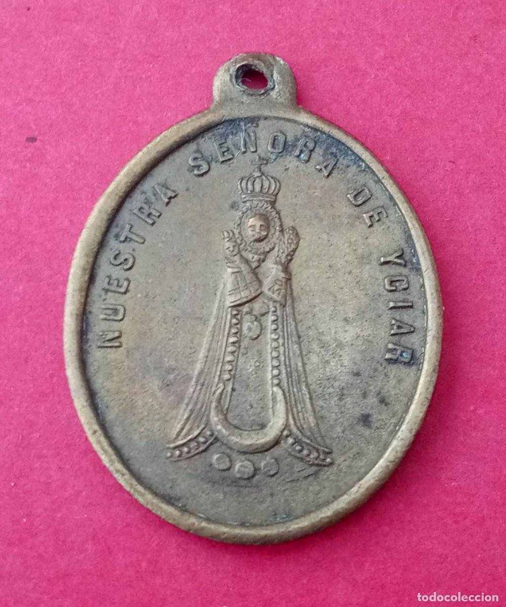 Antig&uuml;edades: Medalla Siglo XIX Virgen de Yciar. Itziar. Deba. Guip&uacute;zcoa.