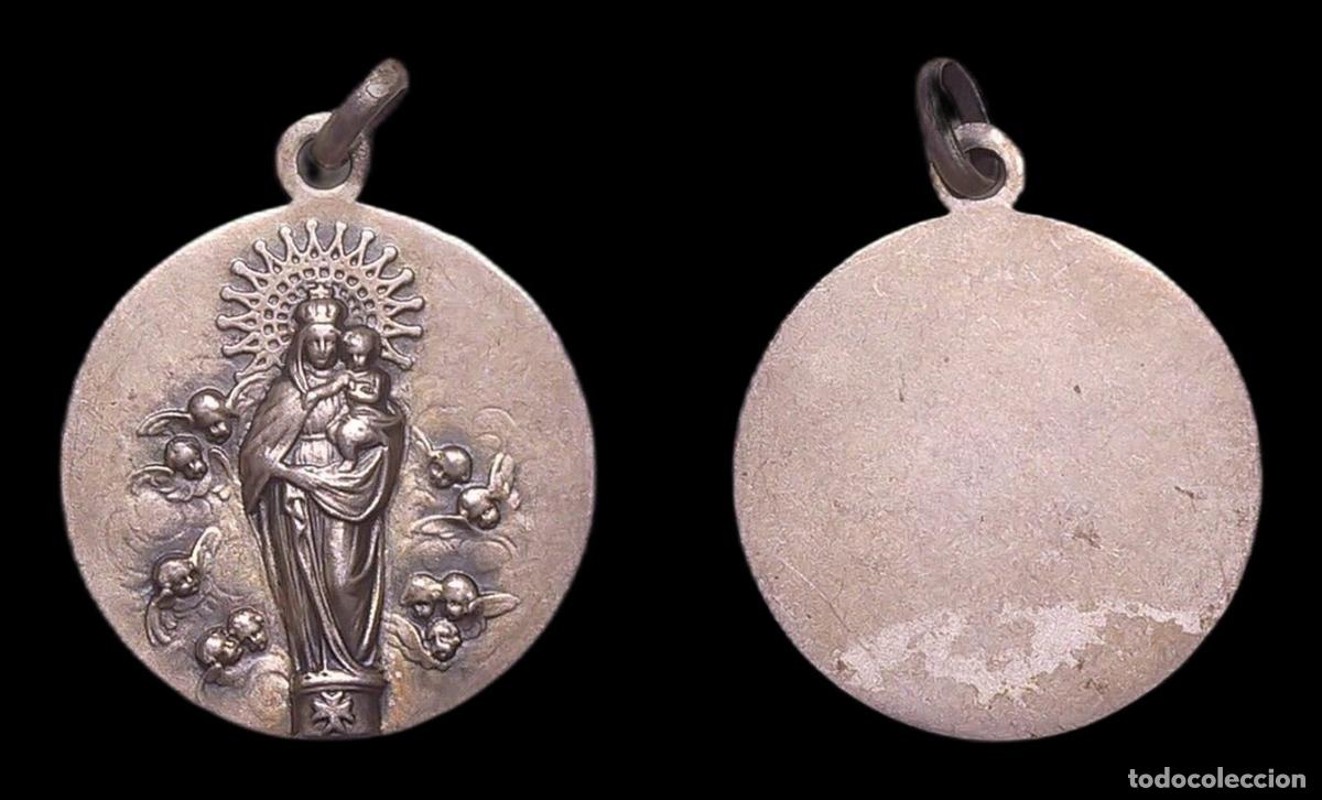 Antig&uuml;edades: MEDALLA RELIGIOSA ZARAGOZA VIRGEN DEL PILAR PLATA