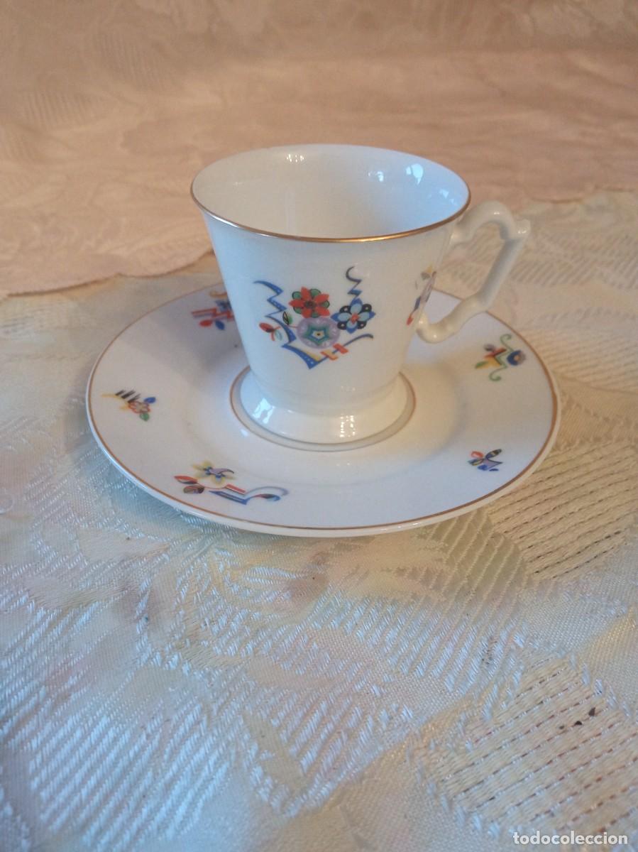 Antiquit&eacute;s: Precioso solitario de caf&eacute; de porcelana Langenthal Suisse.