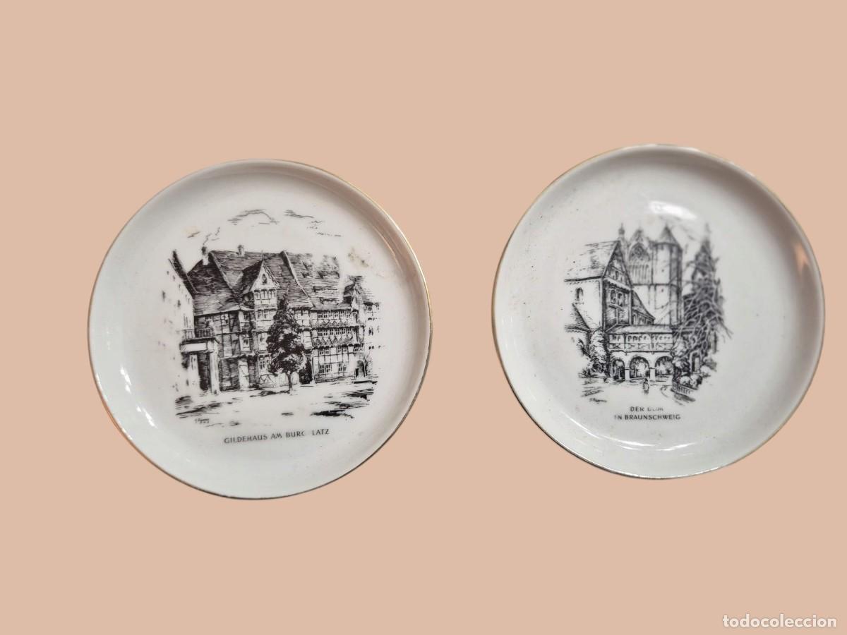 Antig&uuml;edades: Pareja de platitos de porcelana Rosenthal