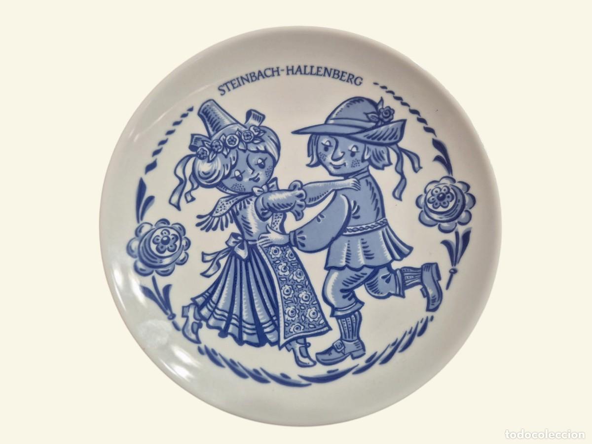 Antiquit&eacute;s: Plato de pared de porcelana de la antigua RDA (DDR)