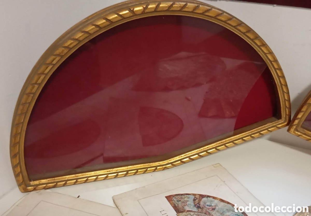Antig&uuml;edades: Abaniqueras madera doradas - Foto 2