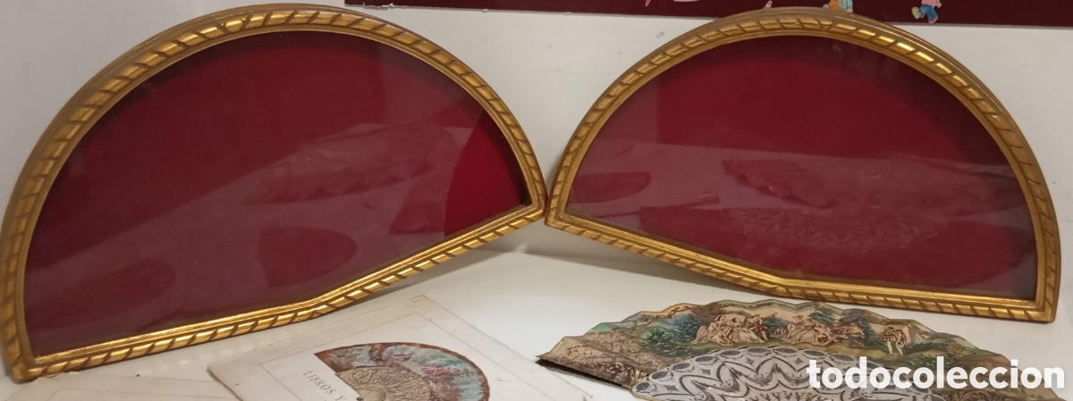 Antig&uuml;edades: Abaniqueras madera doradas - Foto 1