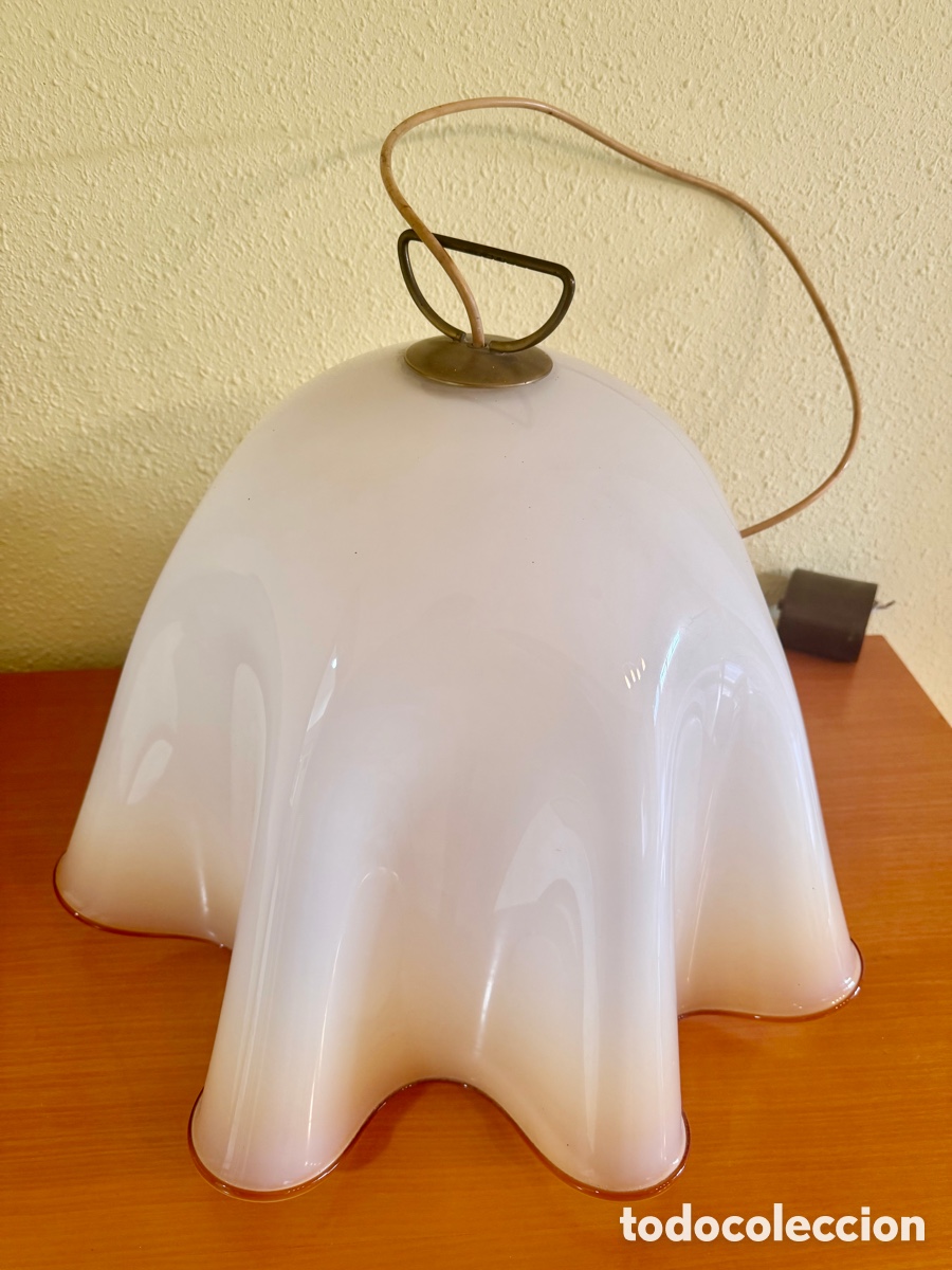 Antig&uuml;edades: L&aacute;mpara &rdquo;Fazzoletto&rdquo; Cristal Murano (a&ntilde;os 60-70)