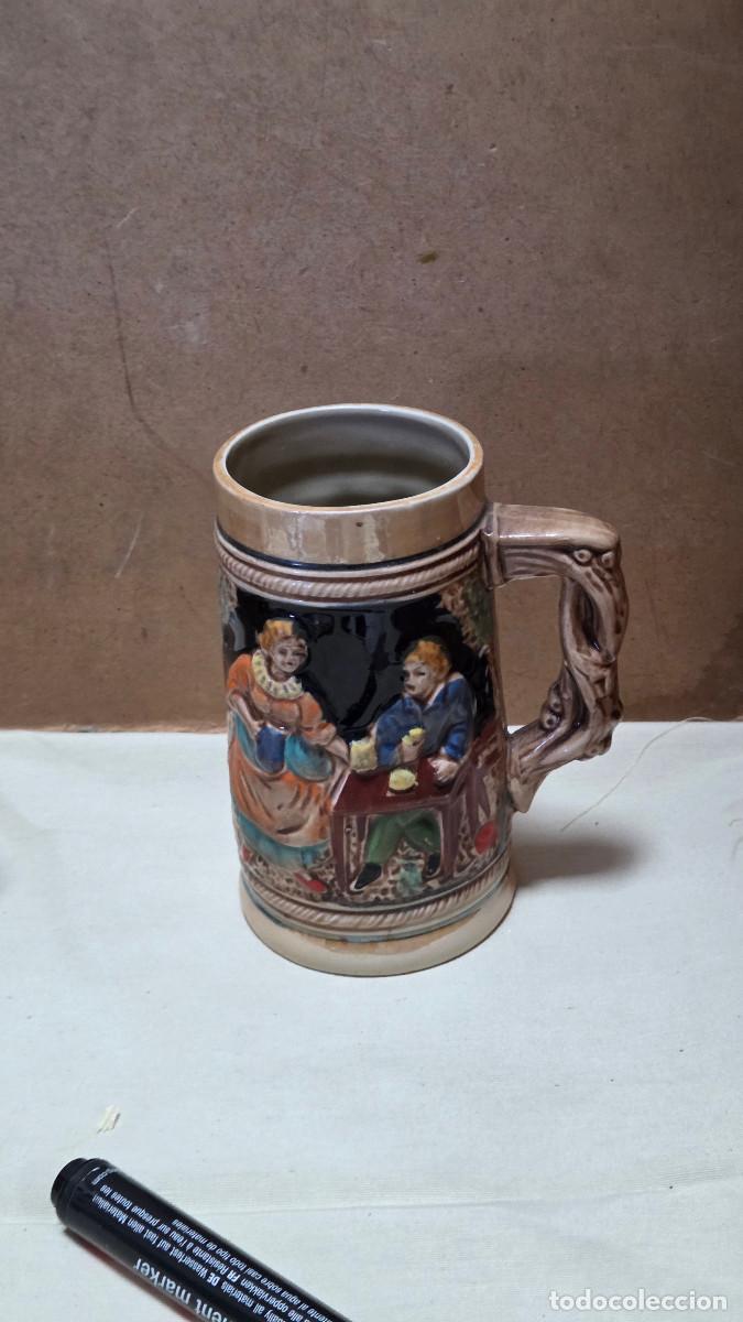 Antig&uuml;edades: jarra de ceramica alemana