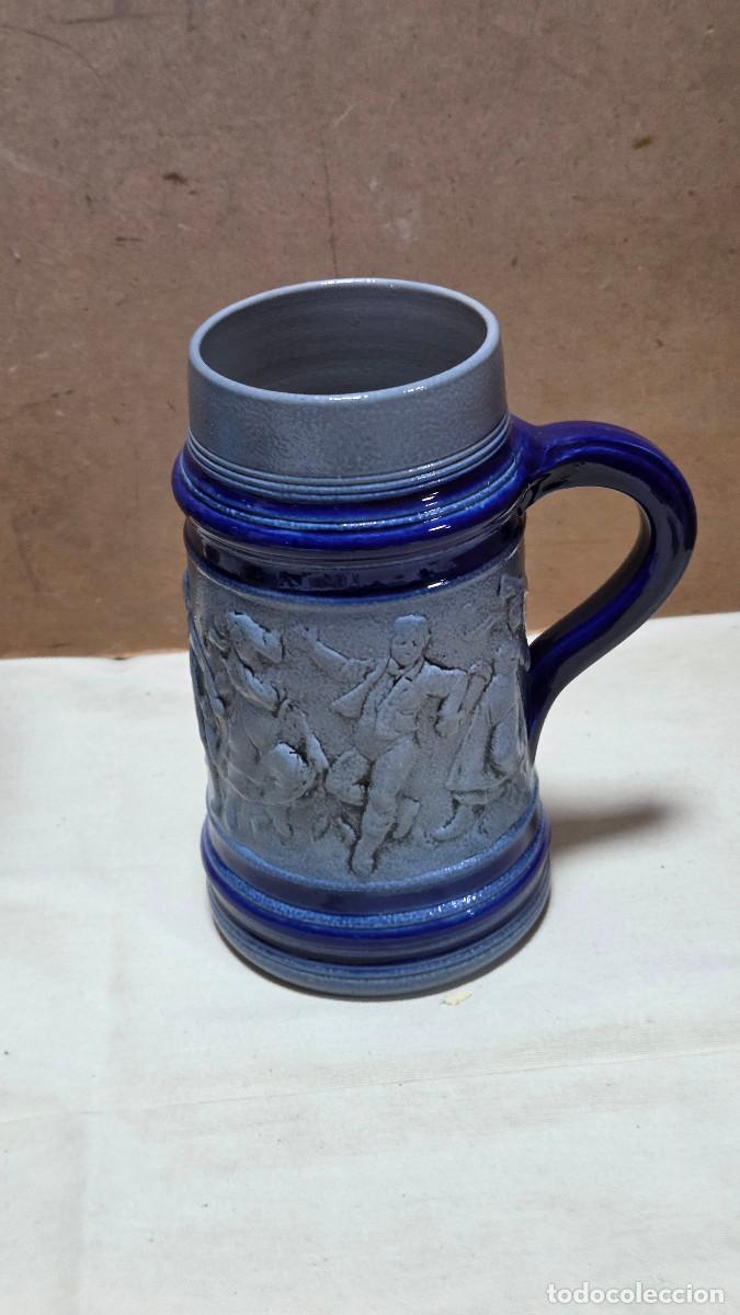 Antig&uuml;edades: jarra de ceramica alemana
