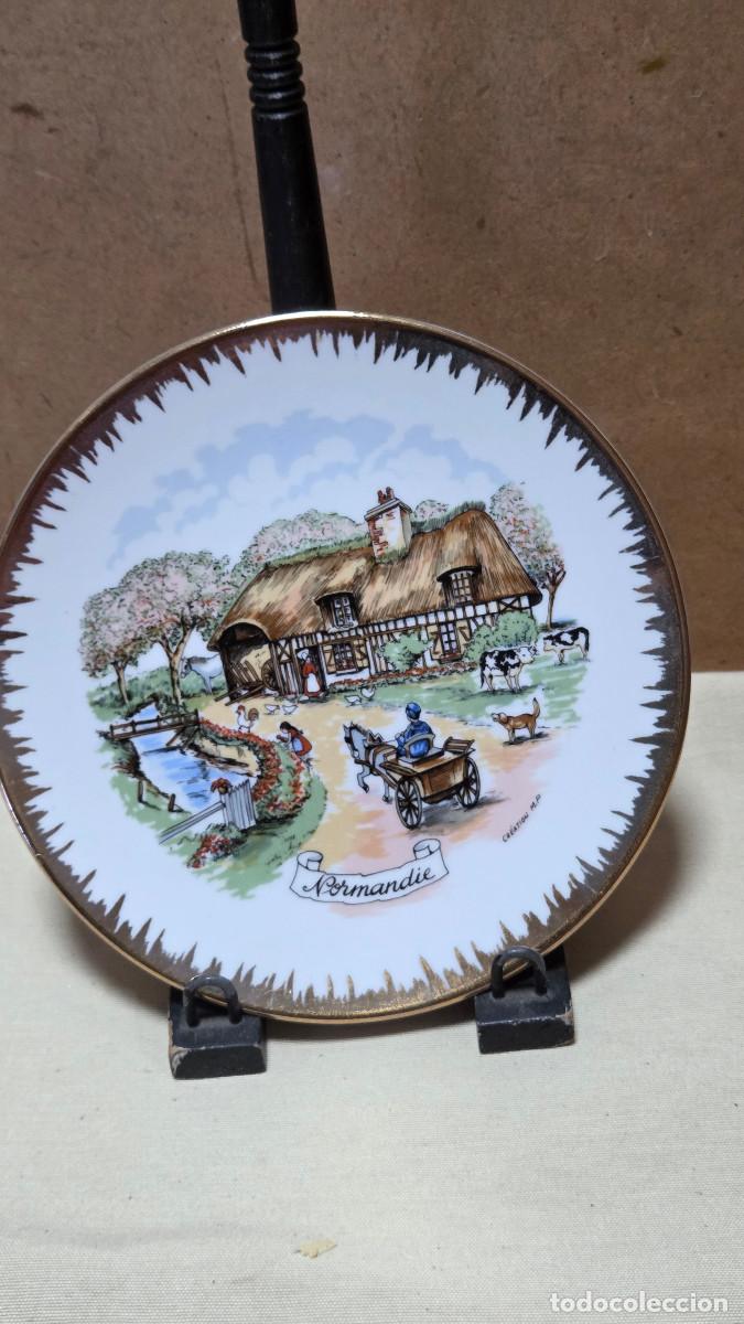 Antig&uuml;edades: plato de porcelana vintage