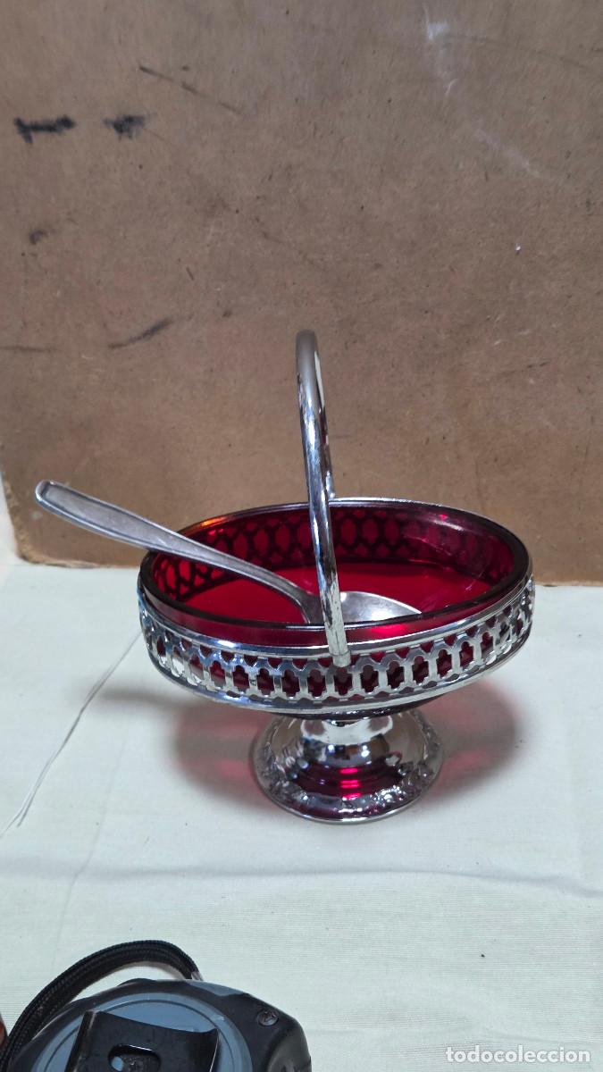Antig&uuml;edades: azucarero cristal rojo
