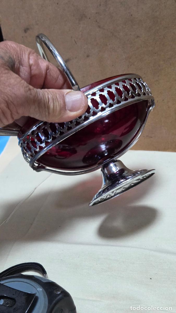 Antig&uuml;edades: azucarero cristal rojo - Foto 3