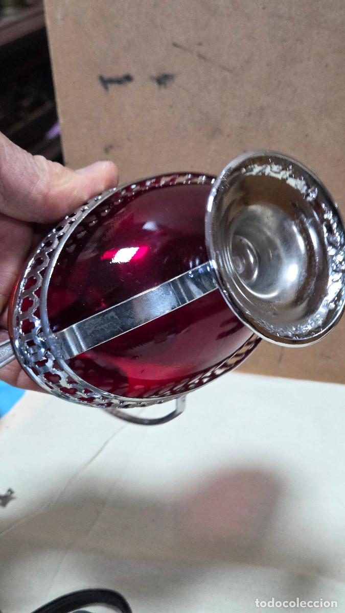 Antig&uuml;edades: azucarero cristal rojo - Foto 5