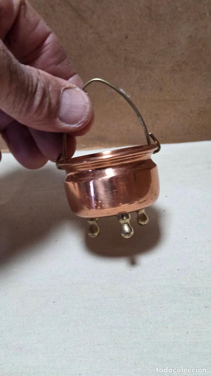 Antig&uuml;edades: mini cubo de cobre rustico - Foto 3
