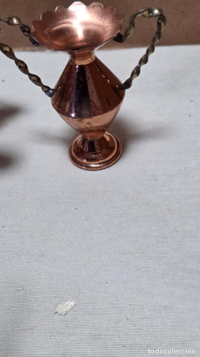 Antig&uuml;edades: mini jarron de cobre rustico - Foto 3