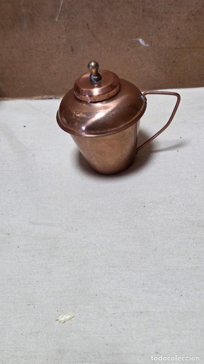 Antig&uuml;edades: mini puchero de cobre rustico - Foto 1