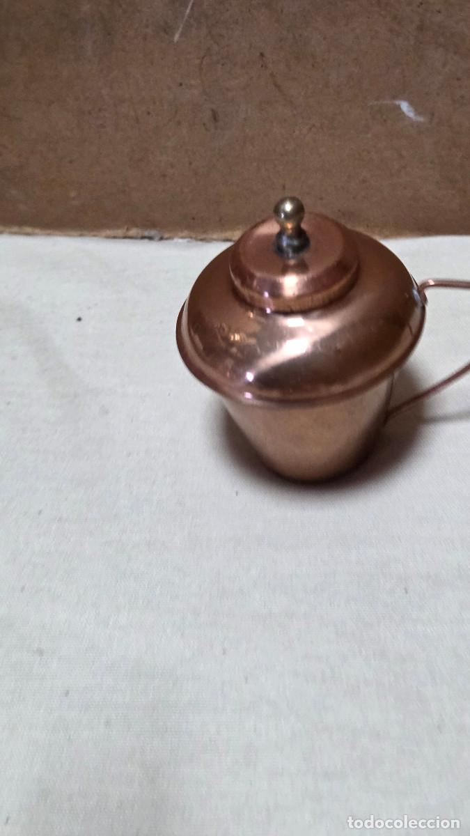 Antig&uuml;edades: mini puchero de cobre rustico - Foto 2