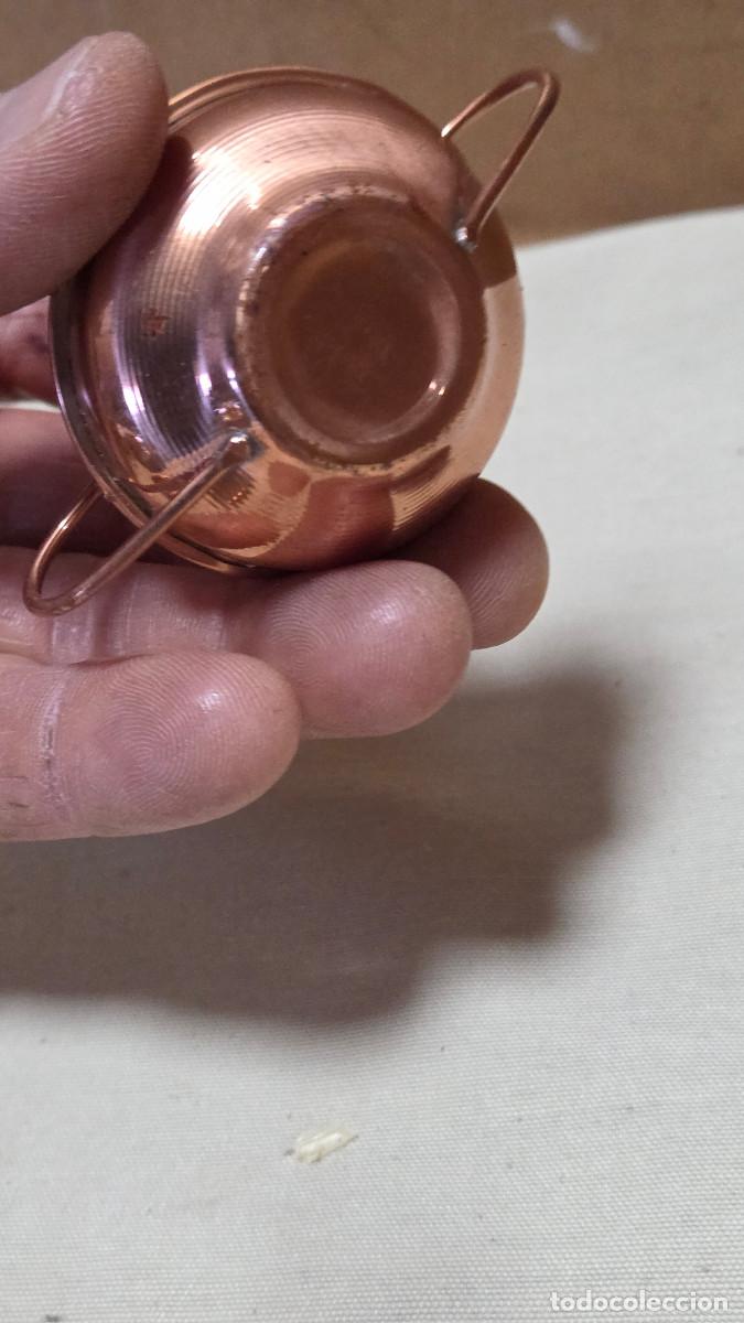 Antig&uuml;edades: mini azucarero de cobre rustico - Foto 4