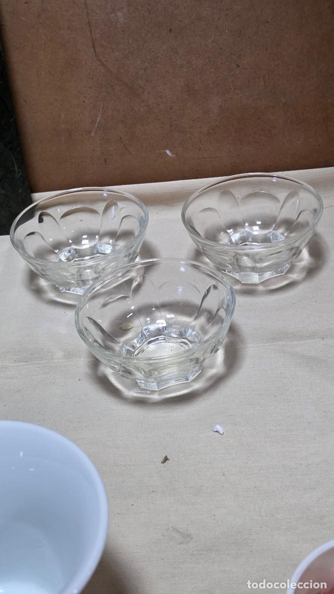Antiguidades: 3 cuencos de cristal