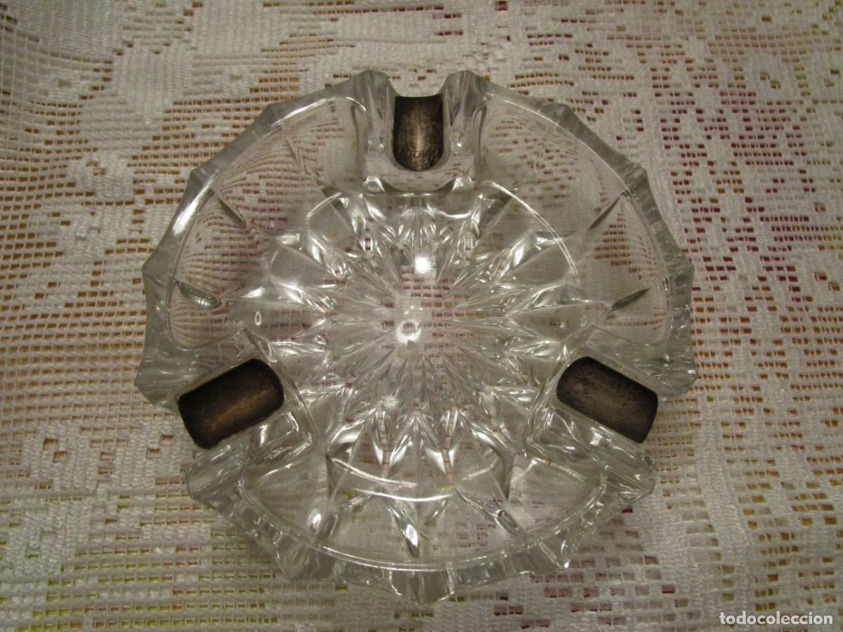 Antig&uuml;edades: ANTIGUO CENICERO DE CRISTAL TALLADO, A&Ntilde;OS 60-70 SIGLO XX