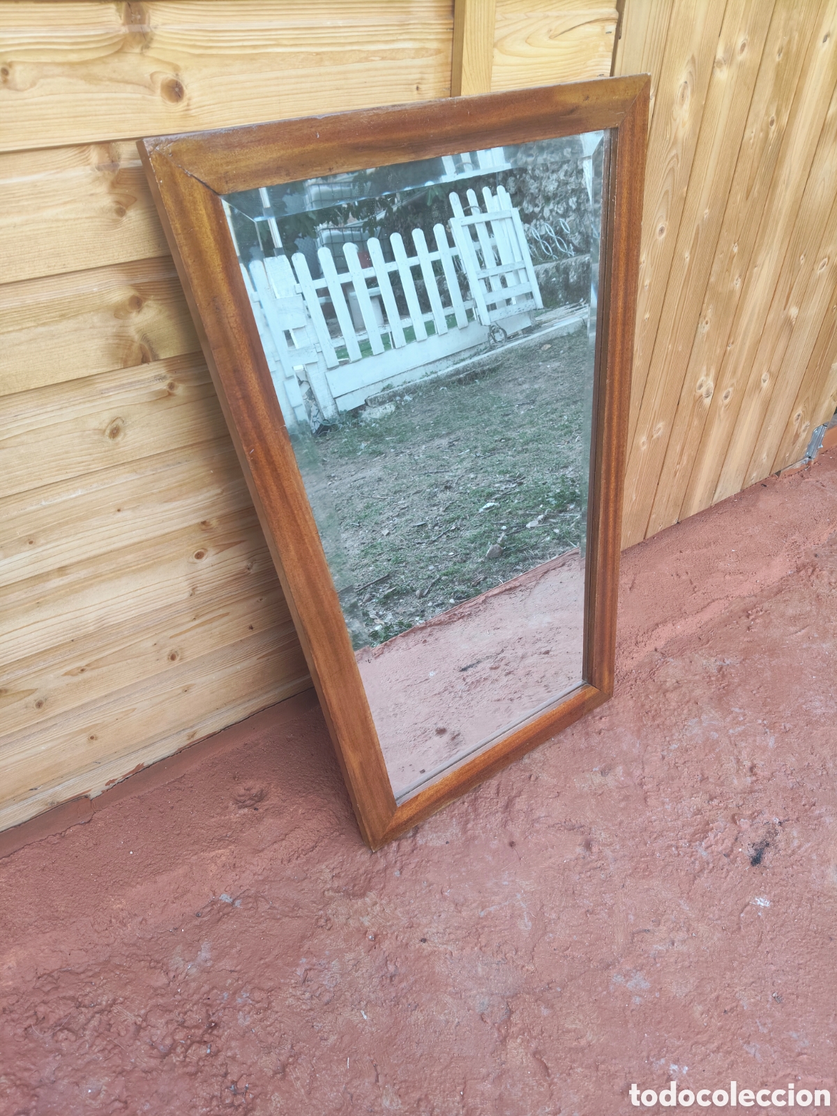 Antig&uuml;edades: Espejo de madera antiguo - Foto 2