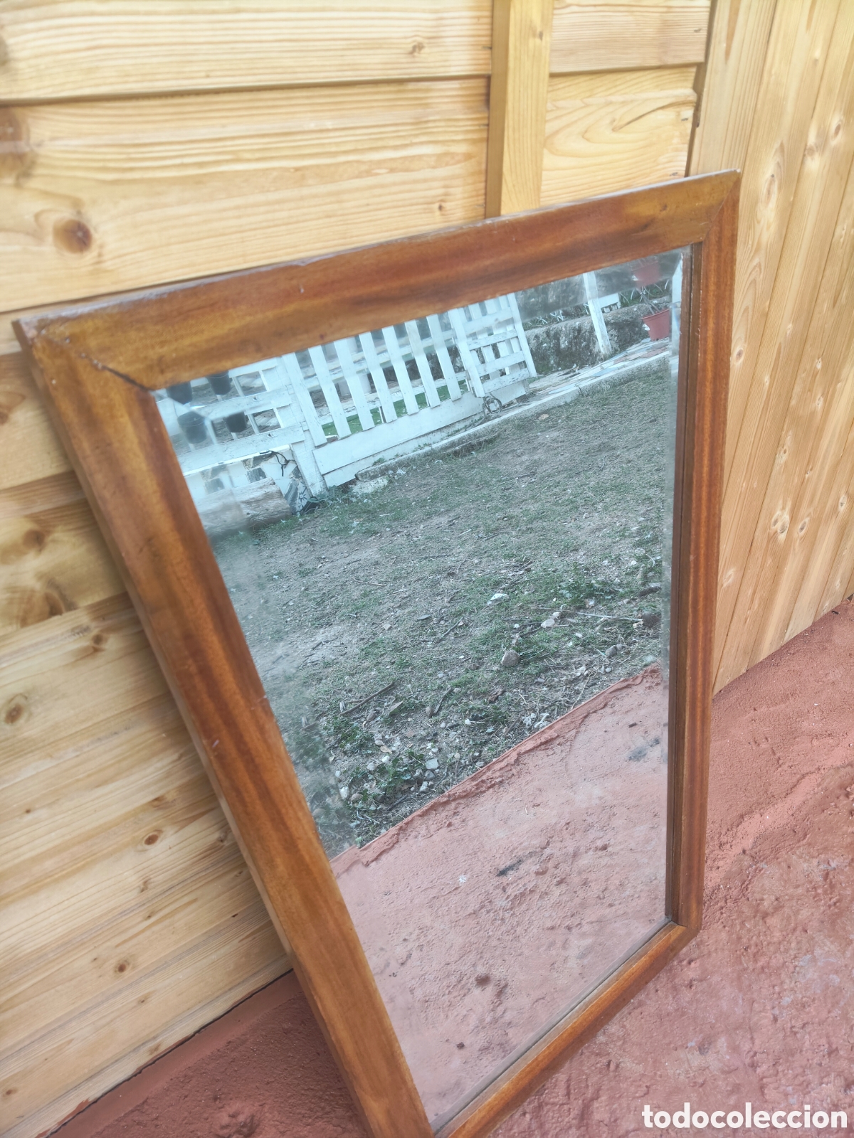 Antig&uuml;edades: Espejo de madera antiguo - Foto 3