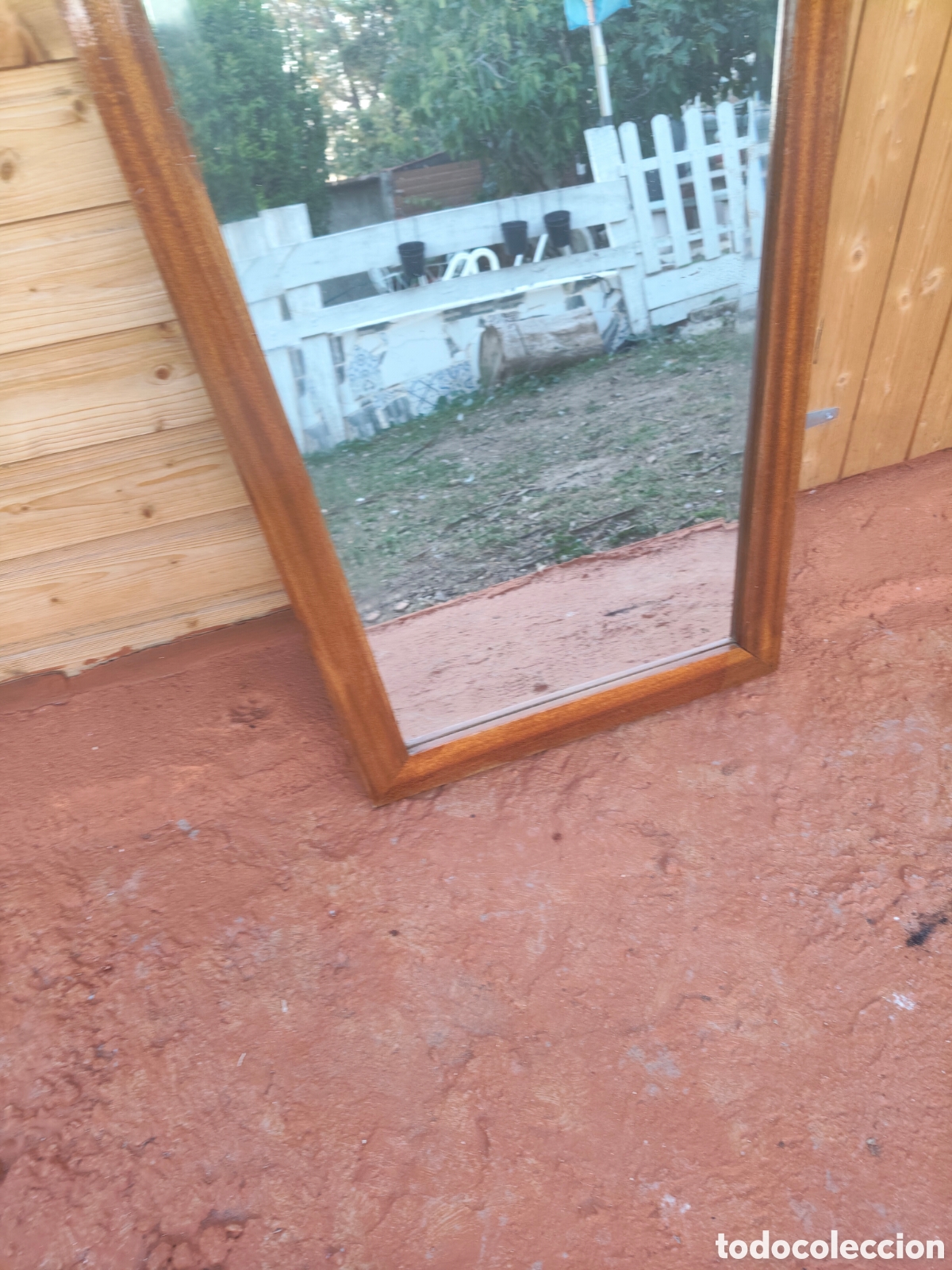 Antig&uuml;edades: Espejo de madera antiguo - Foto 4
