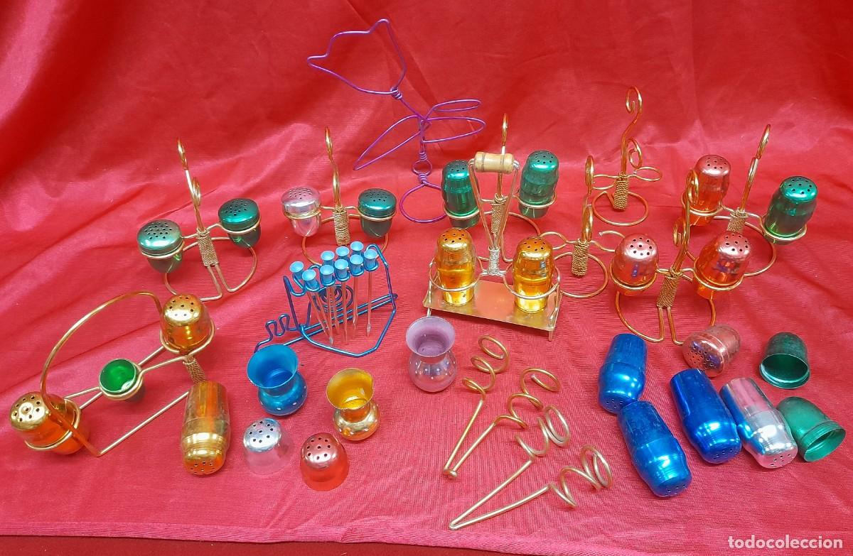 Antig&uuml;edades: Lote Vintage Saleros, Pimenteros y Palilleros Aluminio Anodizado - RESTOS DE TIENDA / NUEVO SIN USAR