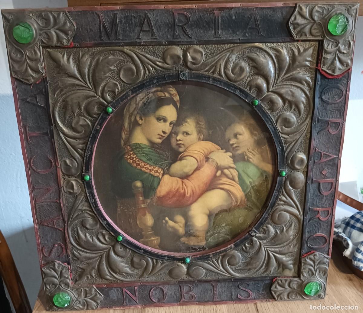 Antig&uuml;edades: Cuadro antiguo virgen de la silla - Foto 1