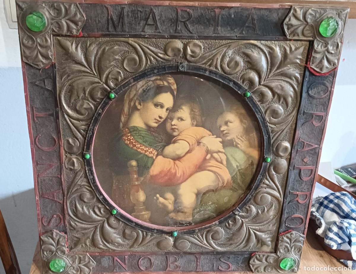 Antig&uuml;edades: Cuadro antiguo virgen de la silla - Foto 2