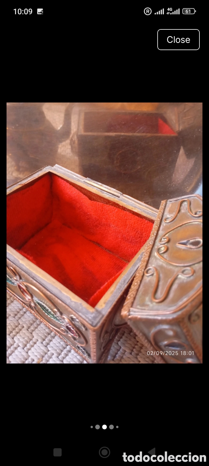 Antig&uuml;edades: Moroccan Copper Trinket Box and Teapot - Foto 9