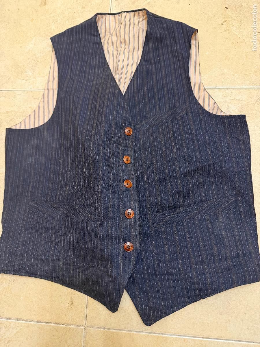 Antig&uuml;edades: Conjunto pantal&oacute;n y chaqueta y chaleco rayado - Foto 6