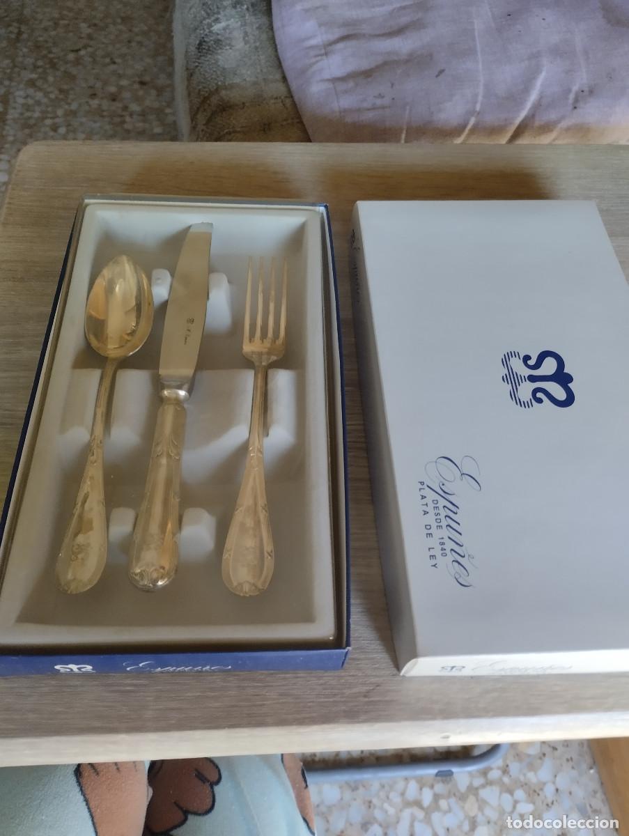 Antig&uuml;edades: cubiertos de luis espu&ntilde;es de playa de ley con su caja