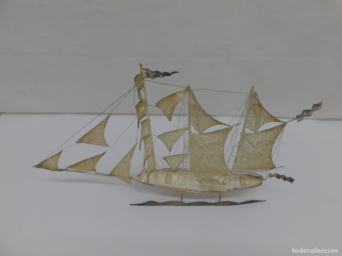 Antig&uuml;edades: BARCO FILIGRANA DE PLATA - Foto 2