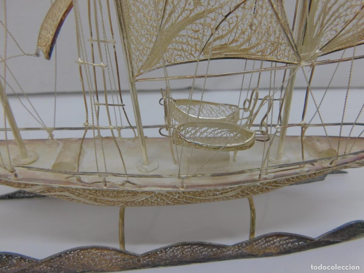 Antig&uuml;edades: BARCO FILIGRANA DE PLATA - Foto 3