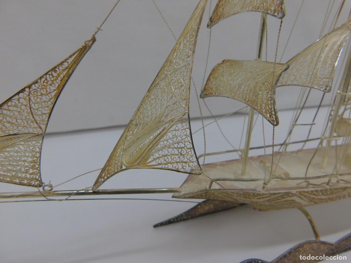 Antig&uuml;edades: BARCO FILIGRANA DE PLATA - Foto 4