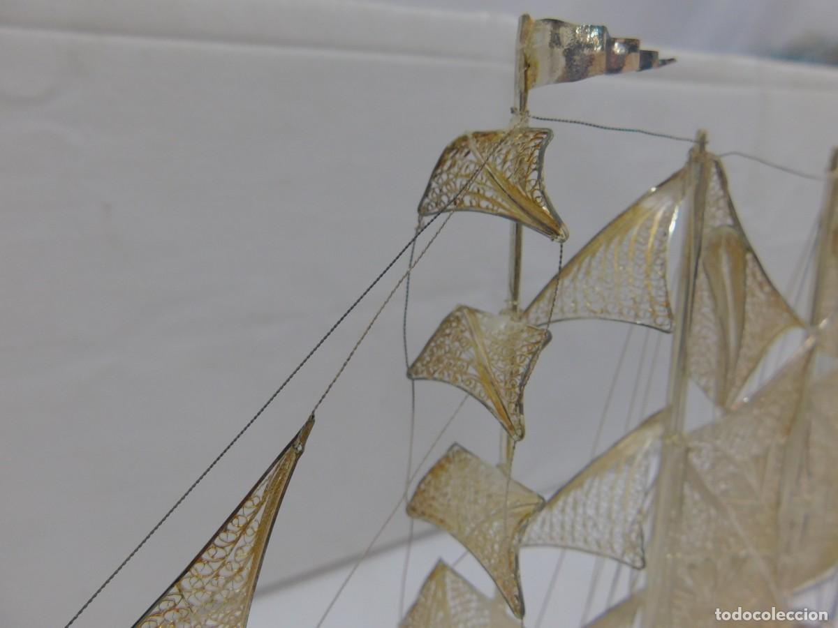 Antig&uuml;edades: BARCO FILIGRANA DE PLATA - Foto 6