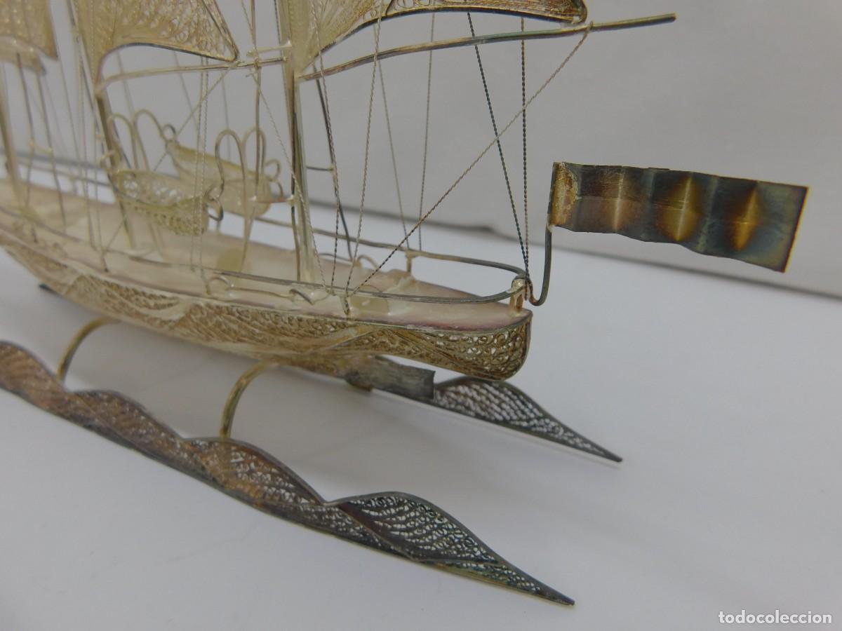 Antig&uuml;edades: BARCO FILIGRANA DE PLATA - Foto 10