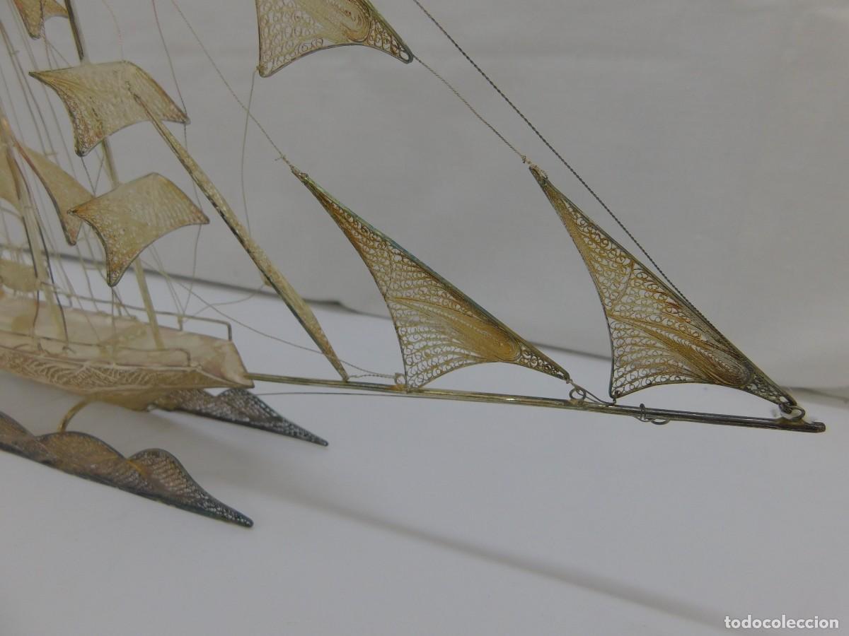 Antig&uuml;edades: BARCO FILIGRANA DE PLATA - Foto 13